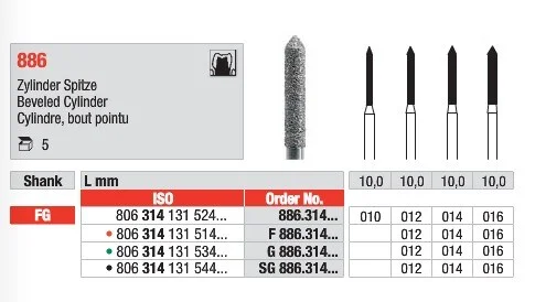 FG Diamantborr 886.014 5st