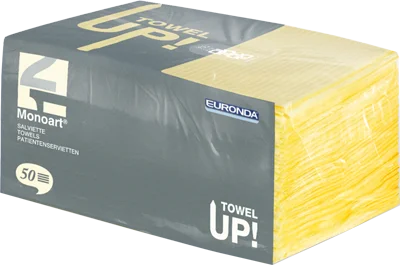 Servett Monoart plastad 2-lagers 33x45cm Gul 500st