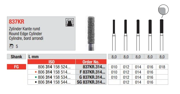 FG Diamantborr 837KR.014 5st