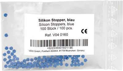 Silikon Stopper blå 100st
