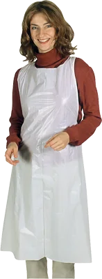 Plastförkläde vit 81x125 100st