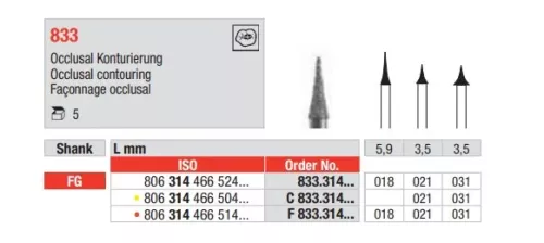 FG Diamantborr F 833.031 5st