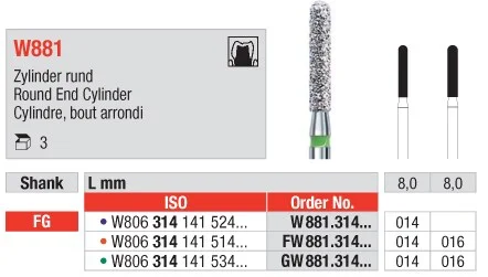 FG Diamantborr White Tiger W881.014 3st