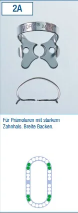 Kofferdamklammer Ivory 2A
