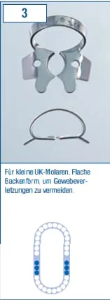Kofferdamklammer Ivory 3