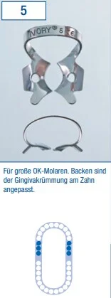 Kofferdamklammer Ivory 5