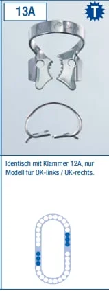 Kofferdamklammer Ivory 13AT
