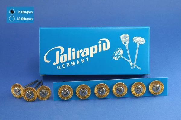 Polerborste Mässingstråd 19mm 6st