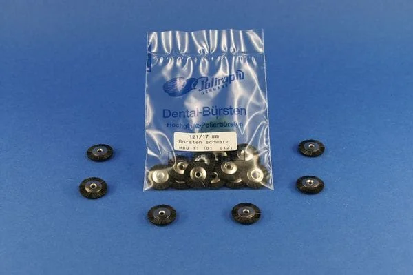Putstrissa svart borst 19mm 6st