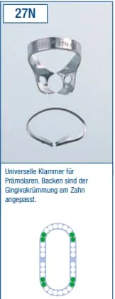 Kofferdamklammer Ivory 27N