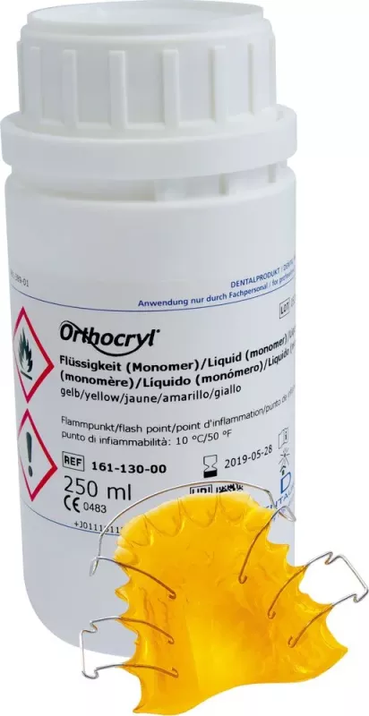 Orthocryl vätska gul 250ml