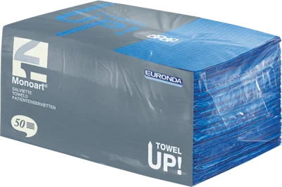 Servett Towel UP Monoart plastad 2-lagers 33x45cm Blå 500st