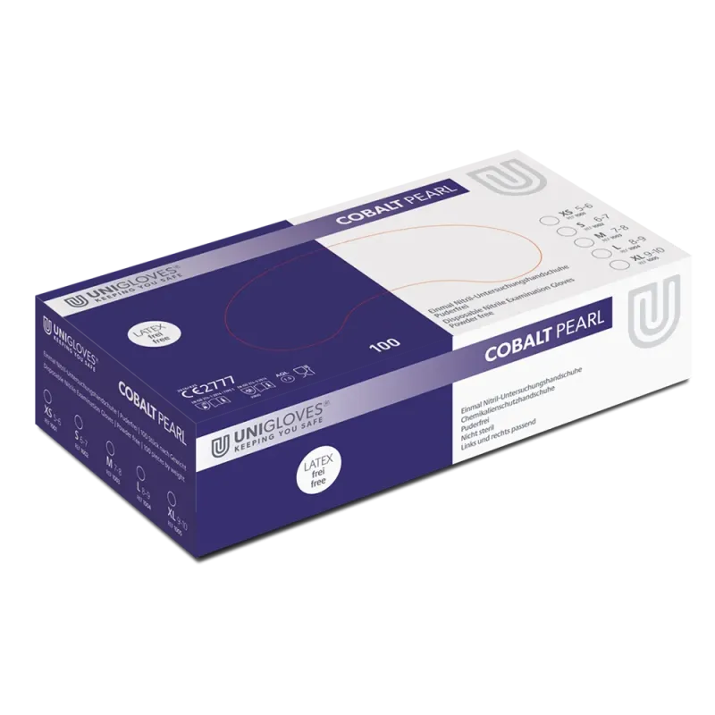 Handske Nitril Cobalt Pearl L 100st