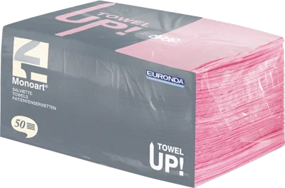 Servett Monoart plastad 2-lagers 33x45cm Rosa 500st