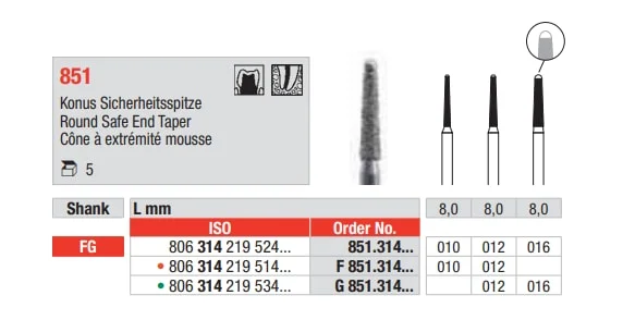 FG Diamantborr 851.012 5st