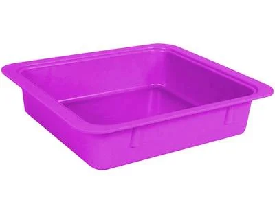 Materialbricka/Tub enkel utan lock  neon rosa