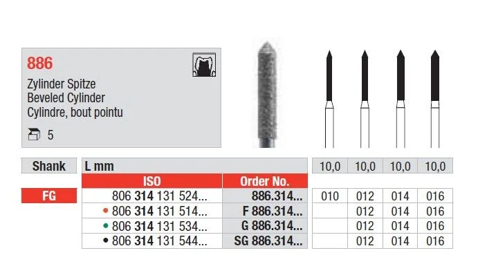 FG Diamantborr 886.016 5st