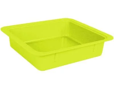 Materialbricka/Tub enkel utan lock  neon gul
