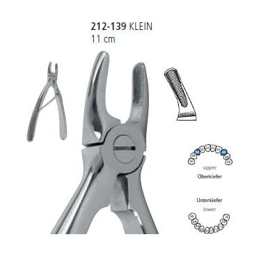 Extraktionstång Barn m. fjäder 39 ÖK hörn/premolar