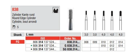 FG Diamantborr 838.014 5st