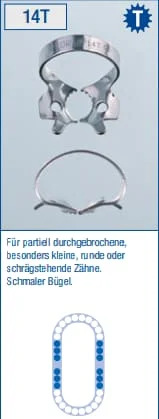 Kofferdamklammer Ivory 14T