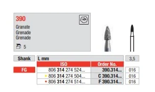 FG Diamantborr F 390.016 5st