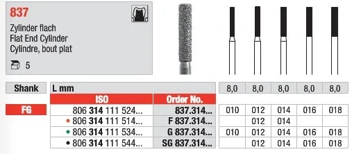 FG Diamantborr F 837.012 5st