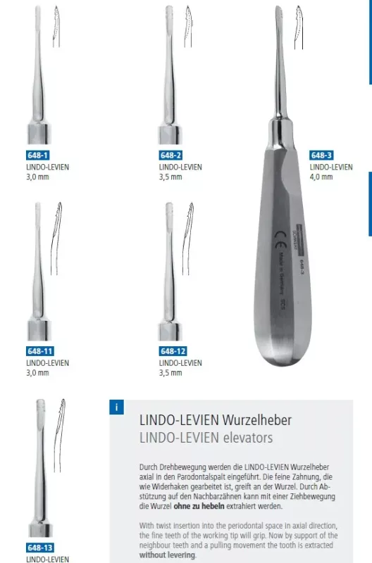 Rothävel Lindo-Levien 4mm böjd 16cm