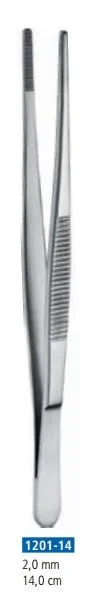 Anatomisk pincett 2,0mm 14cm