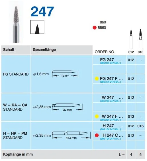 Vst Diamantborr W 247 012 st