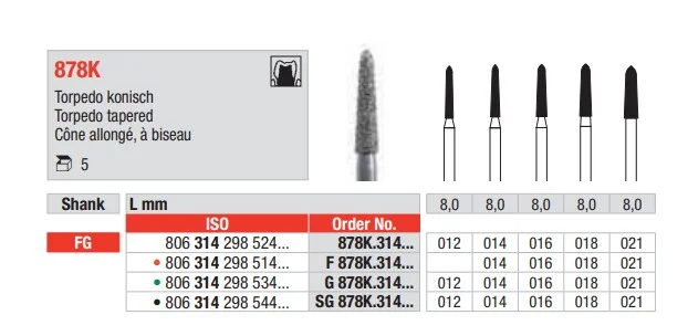 FG Diamantborr 878K.016 5st