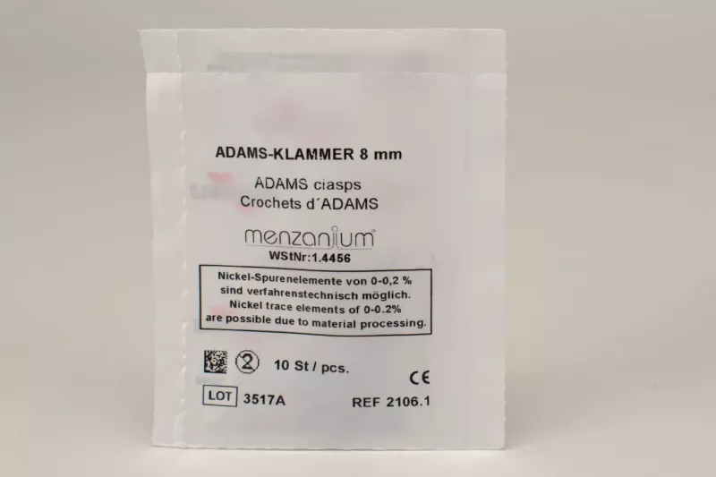 Adams-Klammer 0,7 8mm 10St