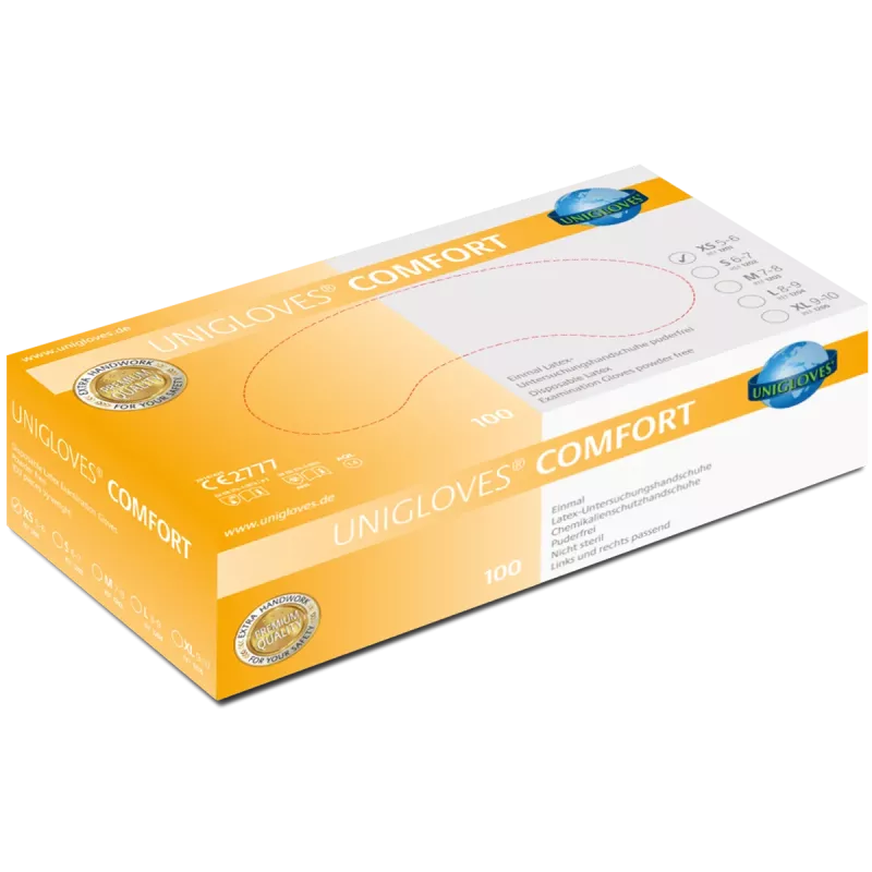 Handske Comfort Latex XS 100st