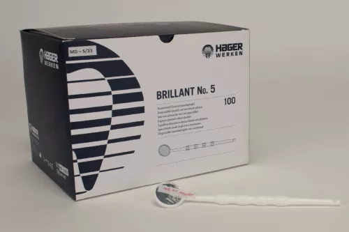MunSpegel engångs med skaft #5 vit 100st