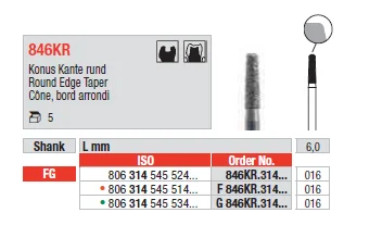 FG Diamantborr 846KR.016 5st