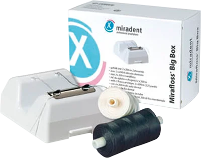 Mirafloss Big Tandtråd Vaxad 2x200m +hållare