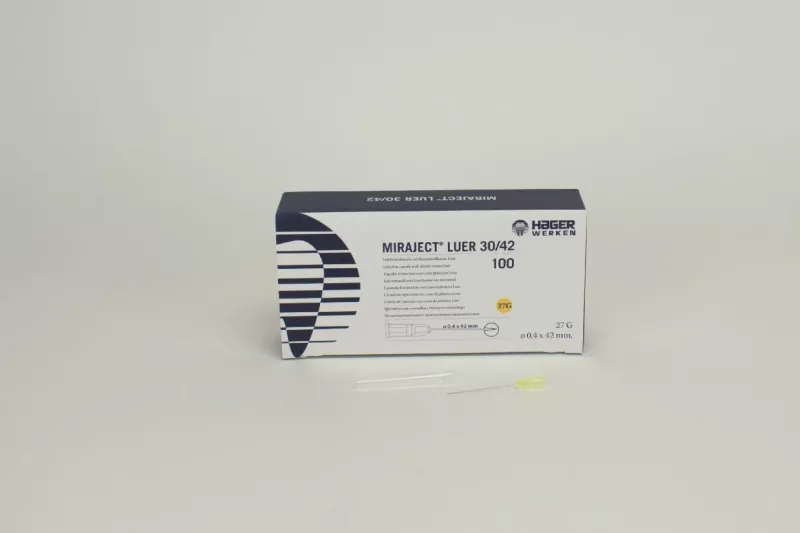 Injektionskanyl Miraject Luer 27G 0,4x42mm 100st