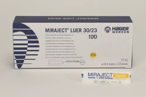Injektionskanyl Miraject Luer 27G 0,4x23mm 100st