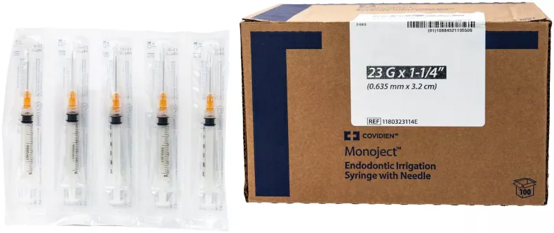 Spolspruta 3ml med kanyl 23G 0,6mm 100st