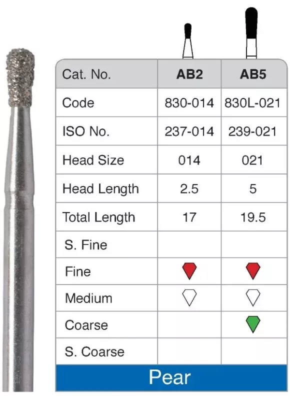 Strauss FG Diamantborr Medium 830L.021 6st
