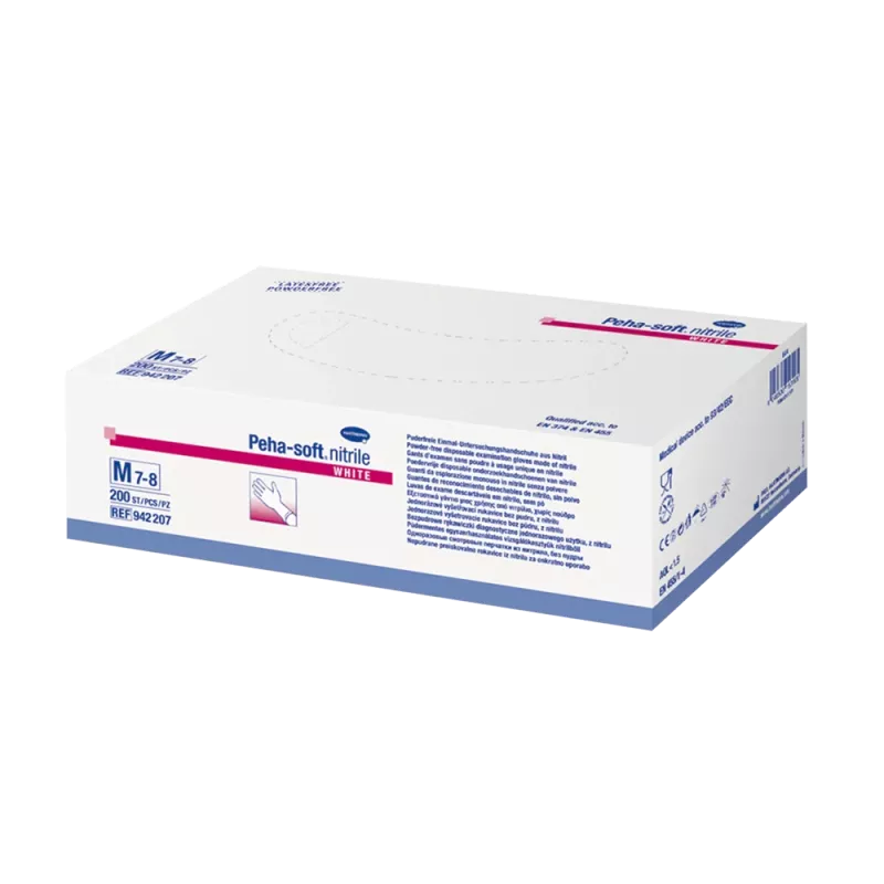 Handske Peha Soft Nitril white L 200st