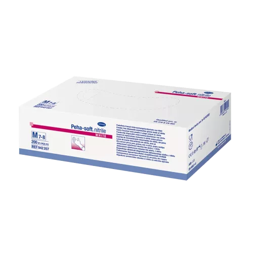 Handske Peha Soft Nitril white XS 200st