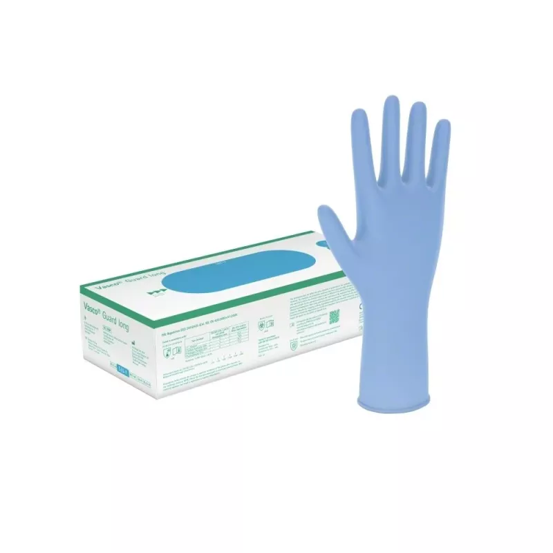 Handske Vasco Guard Nitril lång M 100st