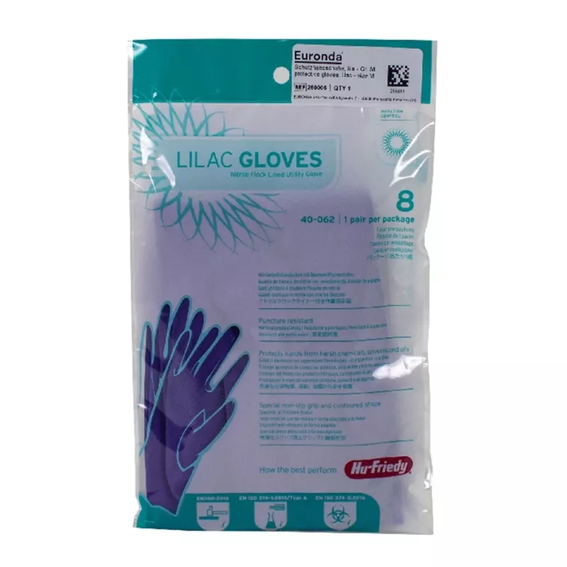 Handske Lilac Nitril Medium x-lång 1par