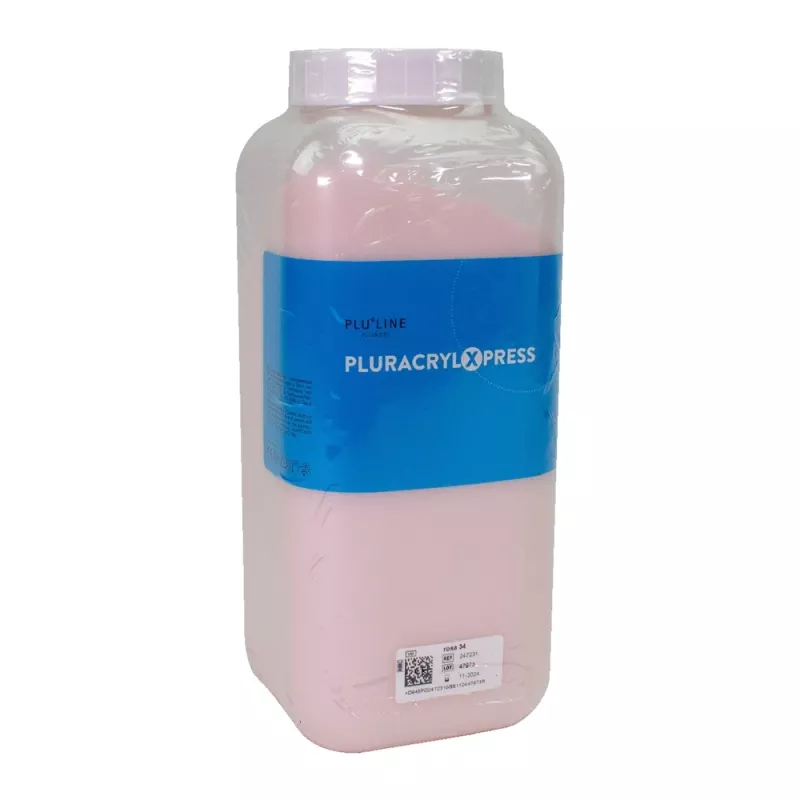 PLURACRYL PRESS Pulver rosa transpa 1000g