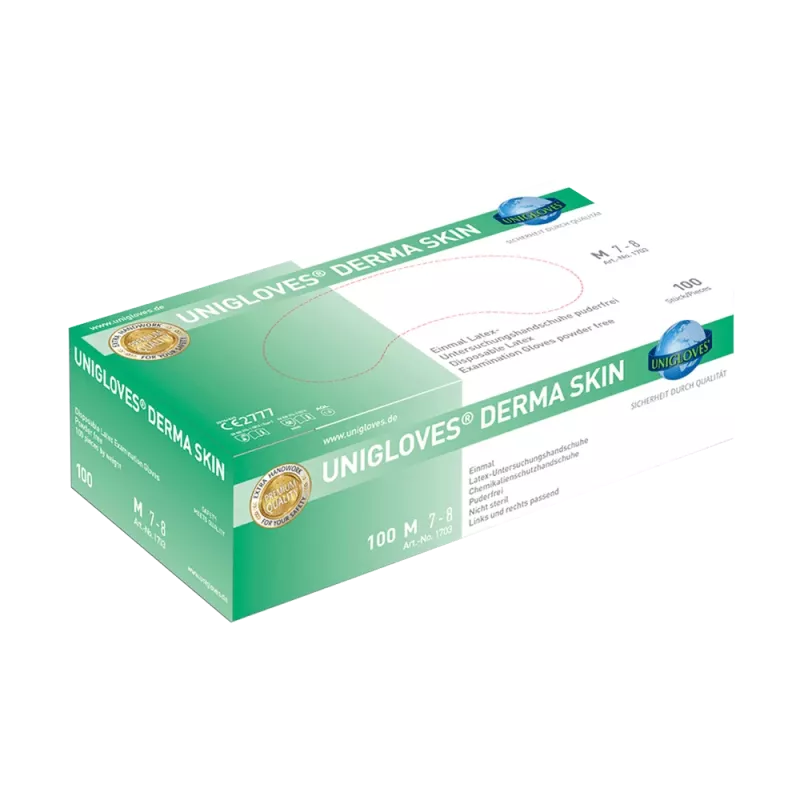 Derma Skin Latex handske puderfri L 100st