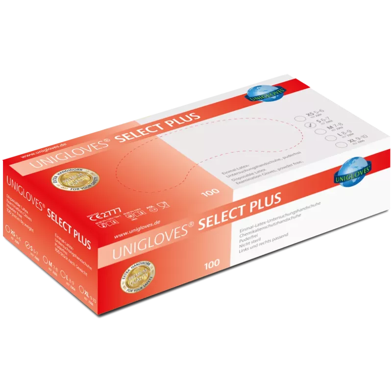 Handske Select Plus Latex pdfr S 100st