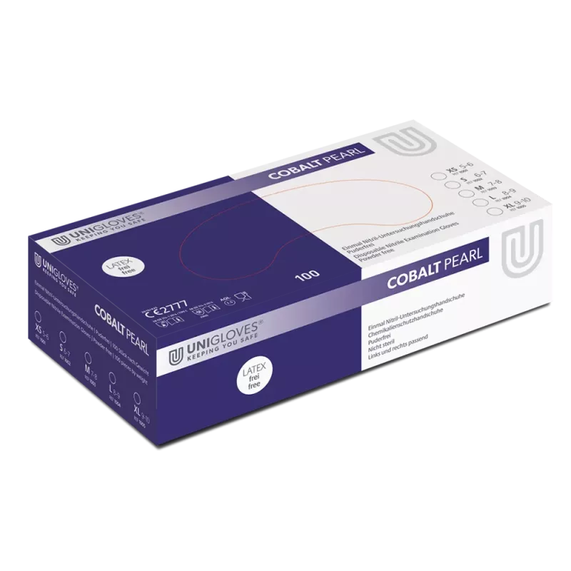 Handske Nitril Cobalt Pearl L 100st