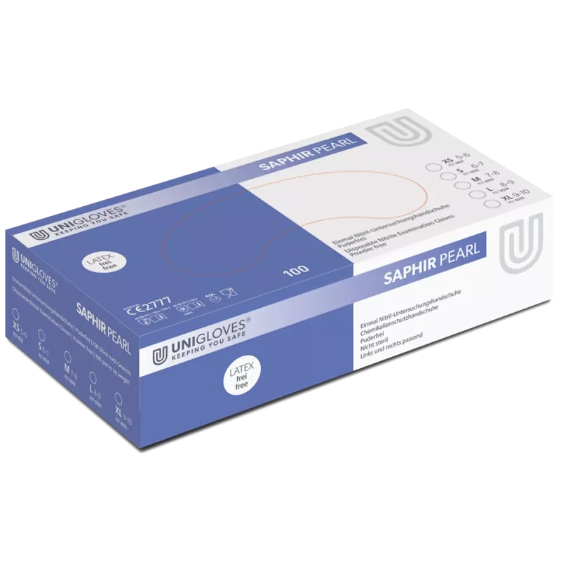Handske Nitril Saphir Pearl L 100st