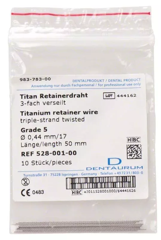Titan Retainertråd Grade 5, Ø 0,44 mm 10st
